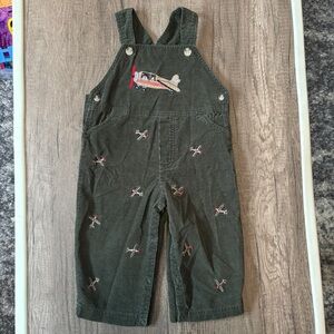 Vintage 2000s Y2K Overalls Vestbak Bibs Airplane Planes Dogs Pilot 18M